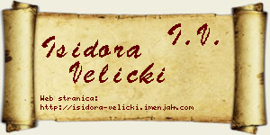 Isidora Velicki vizit kartica